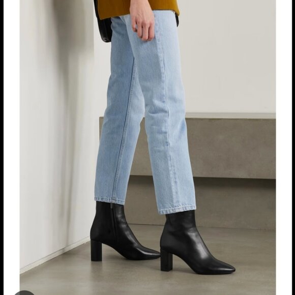 NWT Saint Laurent Paris LouLou 70 Zip Booties Ankle Boots Black Leather 38EU 8US - Picture 2 of 16